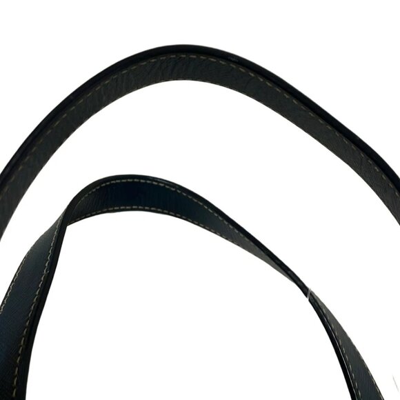 PRADA - Blue Green Navy Nylon Leather Handbag 400-053125 - Picture 6 of 9